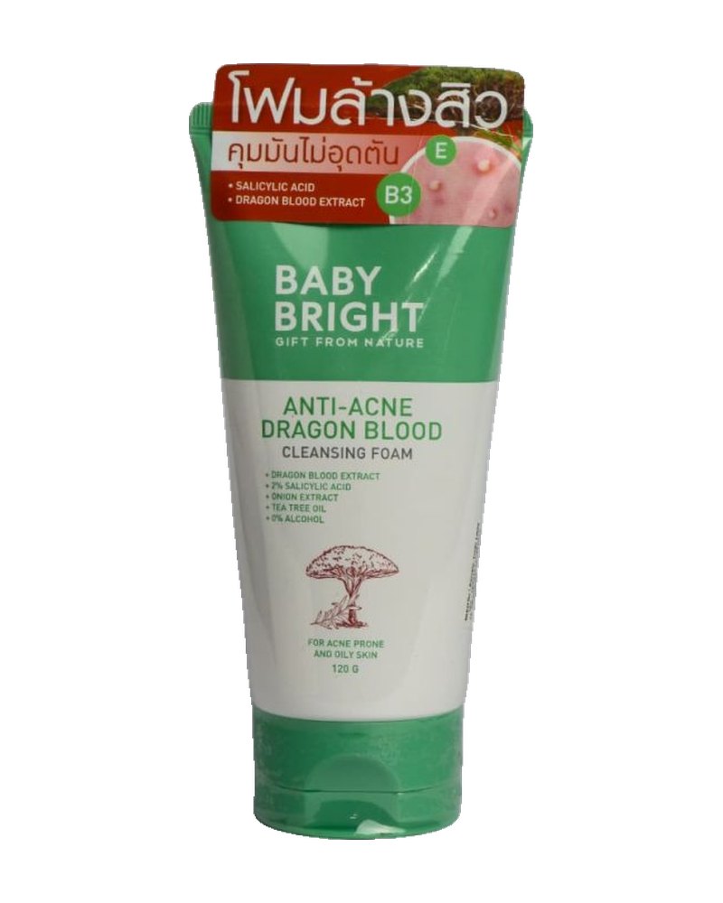Baby Bright Anti Acne Dragon Blood Cleansing Foam