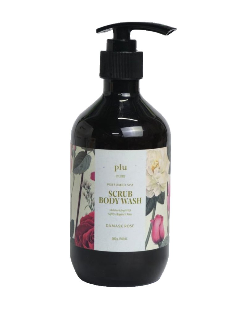 Plu Perfumed Spa Scrub Body Wash Damask Rose