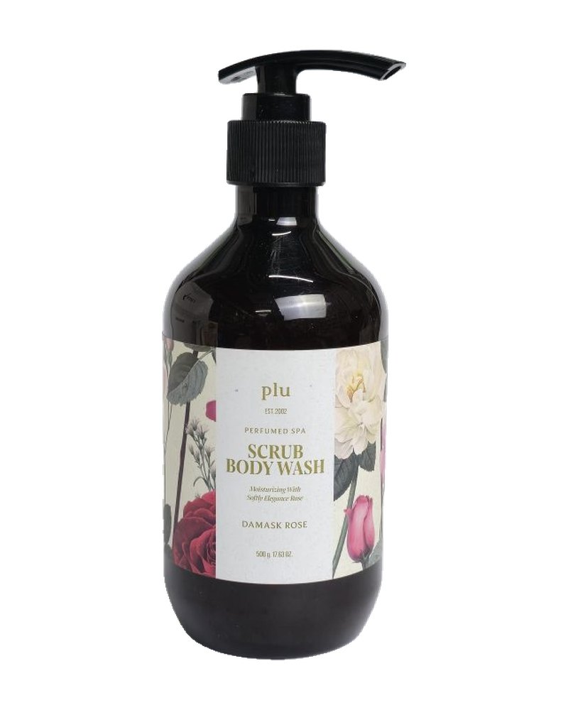 Plu Perfumed Spa Scrub Body Wash Damask Rose 6