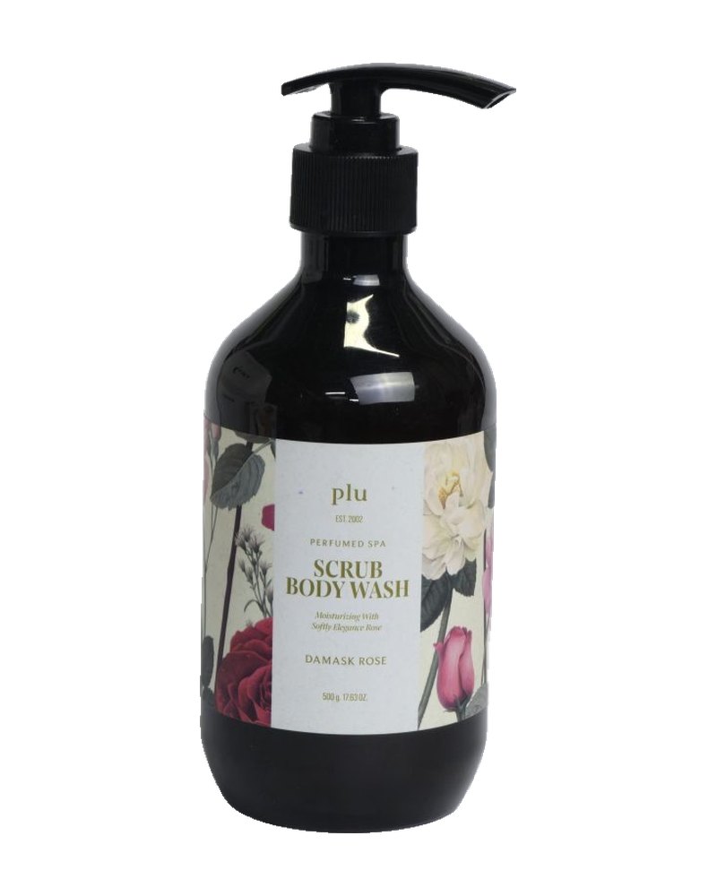 Plu Perfumed Spa Scrub Body Wash Damask Rose 8