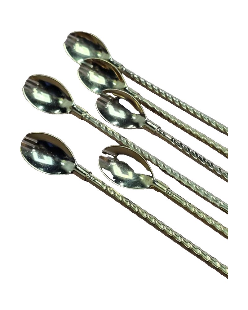 Straw Spoon (6 pcs set - Golden)